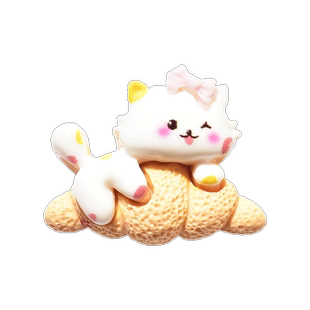 仿真食玩猫咪树脂小配件奶油胶diy手工材料自制饰品可爱卡通小猫