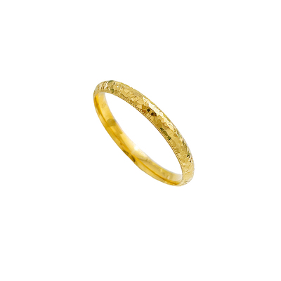 百泰首饰碎碎冰黄金戒指999足金时尚新潮女戒结婚订婚金指环女款