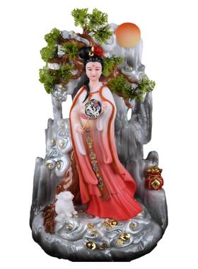 月宫太阴星君嫦娥玉兔像装饰摆件