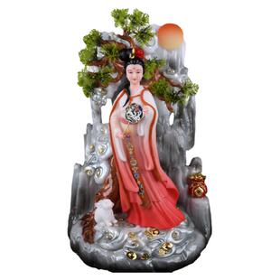 月宫太阴星君嫦娥玉兔神像重体桂树吴刚八月十五新款手工装饰摆件