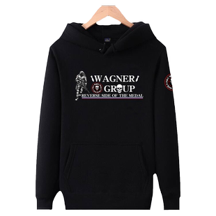 俄罗斯瓦格纳雇佣兵集团武装组织连帽卫衣薄款男女外套吉荣带帽衫