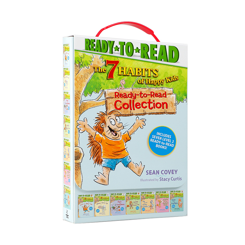 英文原版Ready-to-Read Level 2快乐儿童的7个习惯7册盒装 The 7 Habits of Happy Kids儿童成长启蒙认知绘本习惯养成科普读物