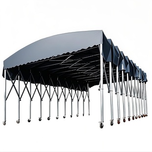 移动推拉式雨棚遮雨活动伞可移动棚伸缩大排档帐篷户外遮阳蓬车棚