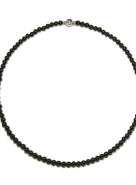 天然黑玛瑙圆珠女项链