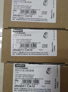 议价3RV6011-1JA10西门子脱扣器电机保护螺纹连接 3RV6O11-1JA1O