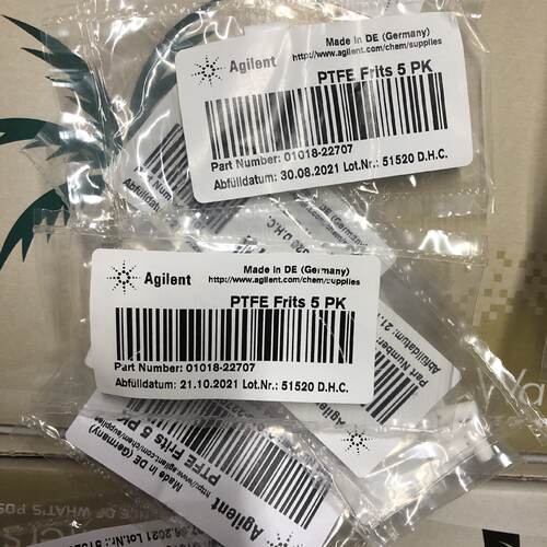 议价全新正品原装未拆安捷伦过滤白头 01018-22707 PTFE Frits 5P