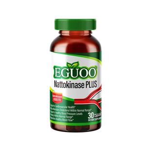 EGUOO原装进口高活性纳豆激酶中老年心血脑辅酶Q10疏通养护心血管