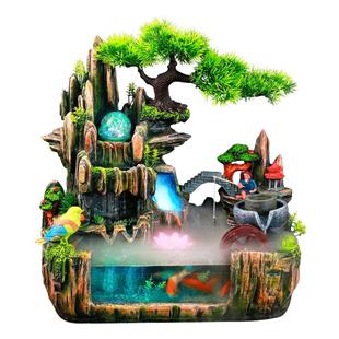 鱼缸小型客厅家用自循环流水生态造景办公室桌面网红摆件小金鱼缸