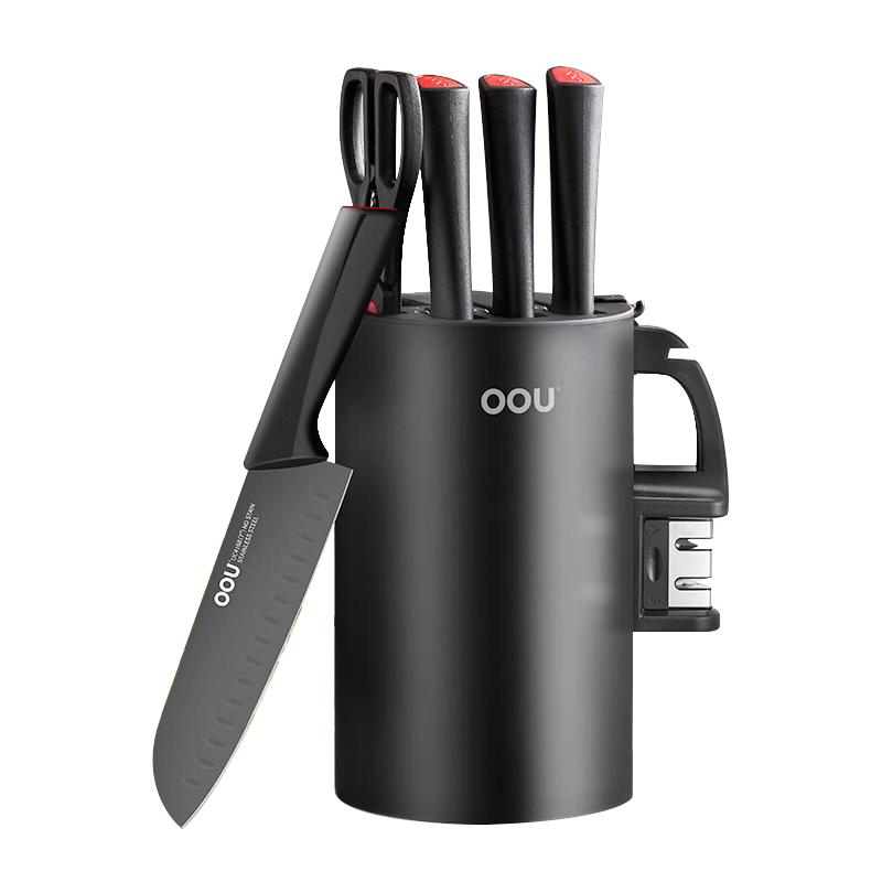 OOU刀具套裝廚具家用不銹鋼菜刀德國鋼材廚房全套專用切菜刀砧板