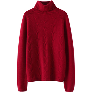 搭配神器~重磅双股加厚高领羊绒衫女100%纯山羊绒针织打底毛衣