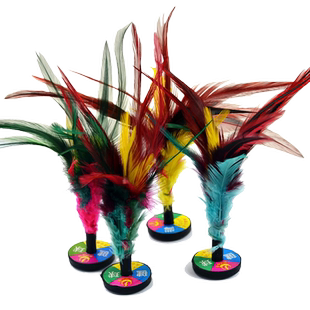 鸡毛毽子儿童小学生运动专用成人毽球踢毽子耐踢键子腱子比赛专用