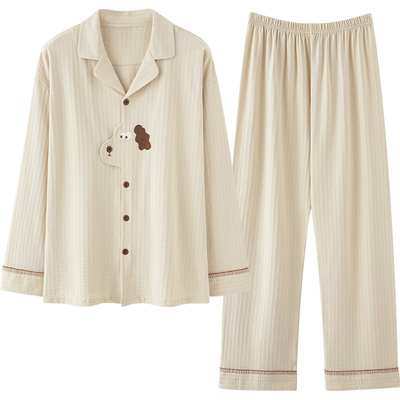 情侣睡衣春秋款长袖纯棉可爱卡通