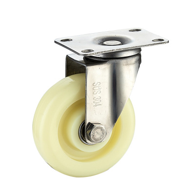 普驰304不锈钢耐磨尼龙脚轮