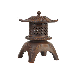 陶瓷雪见宫灯香薰炉沉香檀香家用古典合金隔火熏香炉传统烤香套装