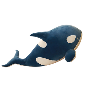 卡通虎鲸毛绒玩具黑虎鲸公仔抱枕床上玩偶男童布娃娃男生款睡觉抱