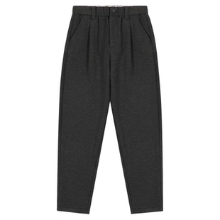 BSIJA/毕厶迦2025冬季新款通勤百搭时尚舒适松紧腰纯色简约休闲裤