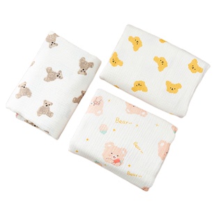 双层皱布绉布纯棉布料宝宝睡衣口水巾100全棉纱布diy面料布头棉布