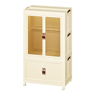 免安装衣柜家用卧室简易组合柜衣帽间收纳柜小衣橱出租房塑料柜子