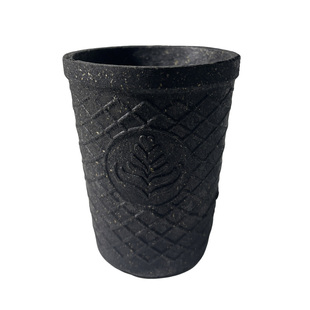 黑色网红可食用脆皮杯咖啡谷物杯一次性即食燕麦杯脆脆杯咖啡杯