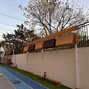 幼儿园操场商业街学校楼顶球场泳池户外电动防晒帘伸缩遮阳棚遮阳