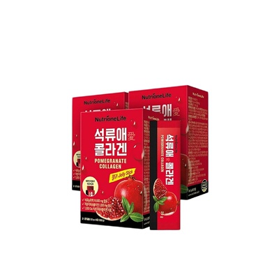 韩国直邮NUTRIONE石榴胶原蛋白凝胶护肤保健品滋补品20g*14袋*3盒