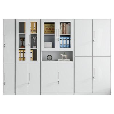 钢制落地家用夹缝收纳柜办公室文件柜资料书柜带锁带抽屉储物收纳