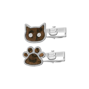 SHINE萱子饰品豹猫系列甜美可爱猫爪边夹精致小巧发夹女碎发夹