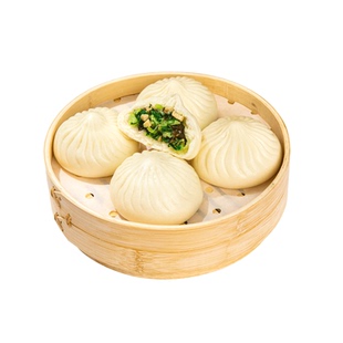 鹿有有翡翠三鲜大包子青菜包速食学生早餐半成品方便速冻加热即食
