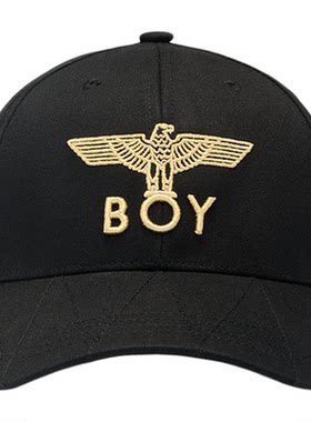 BOYLONDON夏季男女同款金色LOGO遮阳潮牌时尚简约朋克帽子N90035