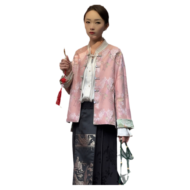 迪芬·璐嘉气质优雅宋锦外套