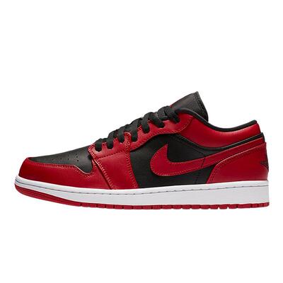 耐克男鞋Air Jordan 1 AJ1反转禁穿 黑红 低帮复古板鞋553558-606