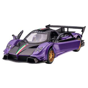 彩珀CCA1:32帕加尼宗塔Zonda赛车仿真合金汽车模型声光玩具车回力