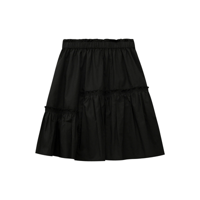 春夏100棉经典百搭荷叶边半身裙