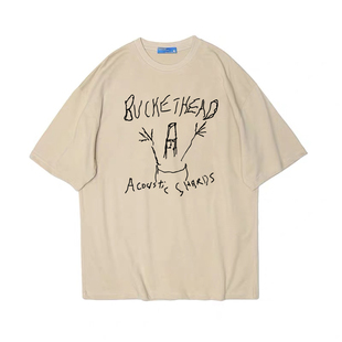 穿这件练琴会很厉害Buckethead桶哥Guns Roses枪花摇滚吉他手T恤t