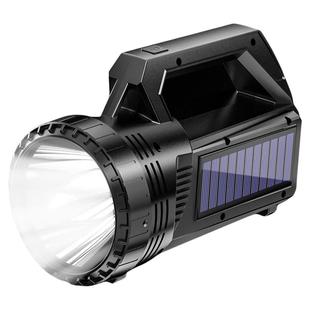 太阳能手电筒强光充电超亮户外长续航手提探照灯远射家用应急防灾