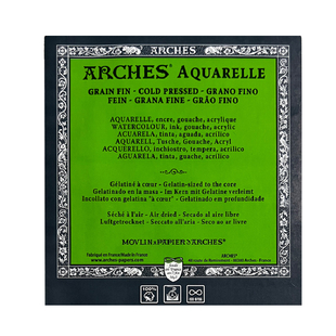 Arches法国阿诗水彩纸300g640g850g中粗纹细纹纯棉毛边2K4K8K