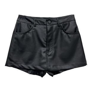 辣妹冲！超短皮裙短裤！四季款哑光PU仿皮高品打底衫裙子皮裤女