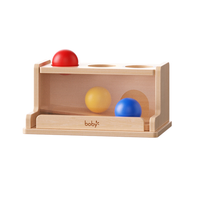 蒙氏教具按压球台精细动作训练