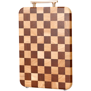 原森太棋盘格菜板实木家用厨师用抗菌防霉切菜板木菜板砧板案板