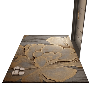 花朵大门地垫入户门垫2026新款高级感家用高端脚垫玄关轻奢定制