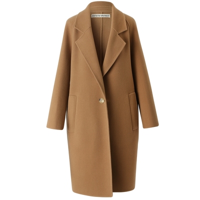 斜纹长款大衣IIIVIVINIKO双面呢