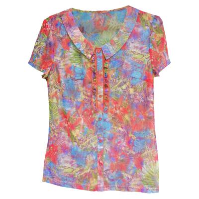 短袖夏季T恤妈妈上衣中老年女装