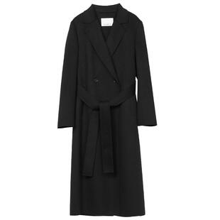 【纯羊绒】LANCY/朗姿2025冬季新款老钱风双面呢收腰显瘦长大衣女