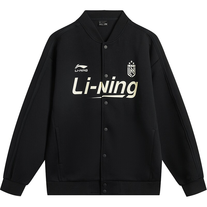 李宁情侣棒球领服开衫外套