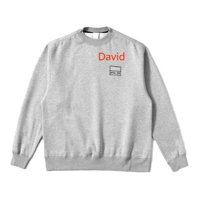 大卫联名のSTC X N钩 Crew Fleece胸口刺绣Logo情侣薄绒卫衣套装