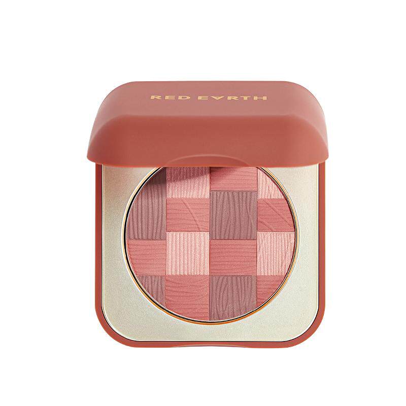 redearth红地球交织灵感三色腮红高光膨胀修容眼影一体细腻哑光女