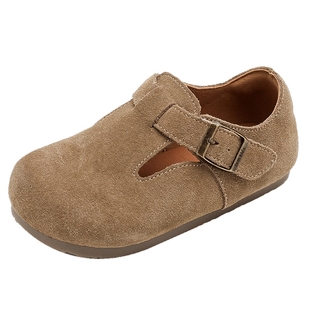 女童勃肯鞋儿童真皮小皮鞋2025新款秋冬季女宝女孩豆豆单鞋子秋鞋