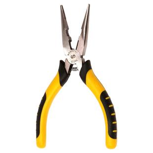 尖嘴钳带弹簧多功能电工剥线钳子工具小尖嘴钳6寸8寸迷你钢丝钳子