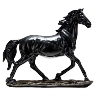 马到成功马摆件办公室新中式黑马电视柜酒柜装饰品乔迁开业礼物