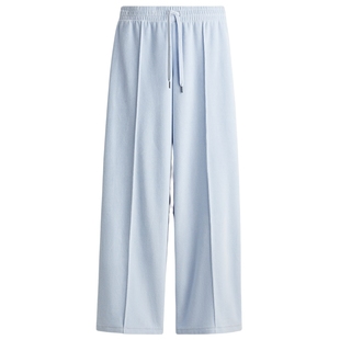 HM女装裤子冬季冬新款慢跑裤阔腿丝绒户外运动休闲长裤1297148